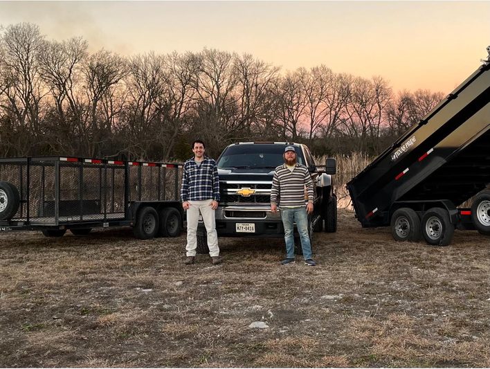 Thor Fink and Mason Molstad, founders of Country Cousins Waste Services